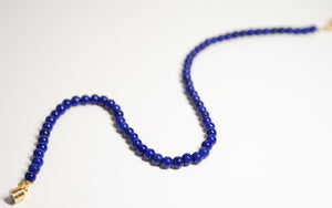 Navy Blue Bead Necklace