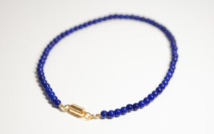 Navy Blue Bead Necklace