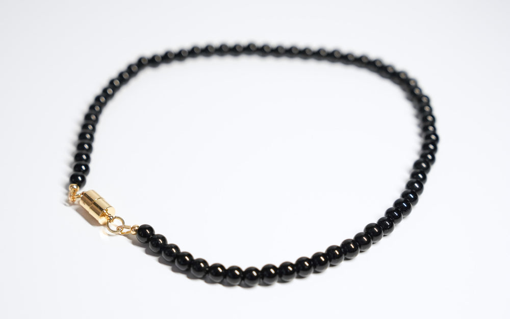 Black Bead Necklace