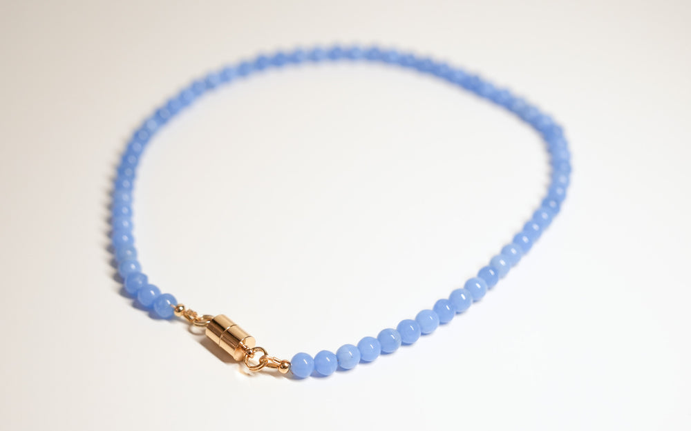 Baby Blue Bead Necklace