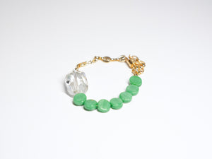 Kelly Green Flat Bead Bracelet