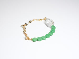 Kelly Green Flat Bead Bracelet