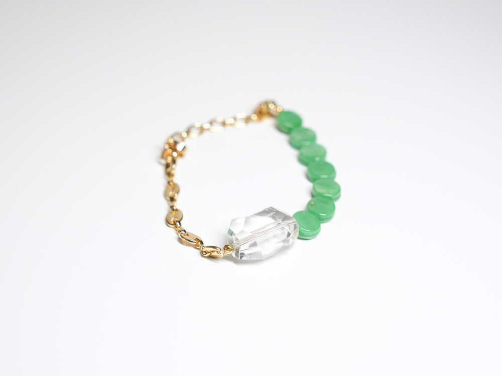 Kelly Green Flat Bead Bracelet