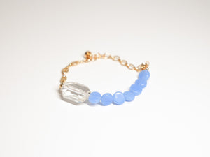 Baby Blue Flat Bead Bracelet