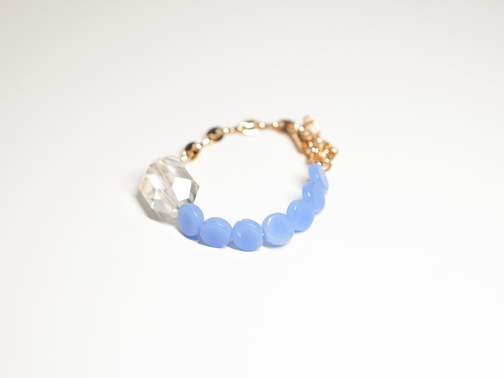 Baby Blue Flat Bead Bracelet