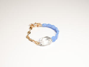 Baby Blue Flat Bead Bracelet