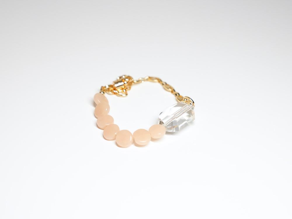 Baby Pink Flat Bead Bracelet