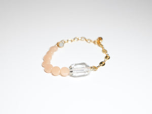 Baby Pink Flat Bead Bracelet