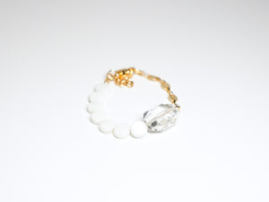 White Flat Bead Bracelet