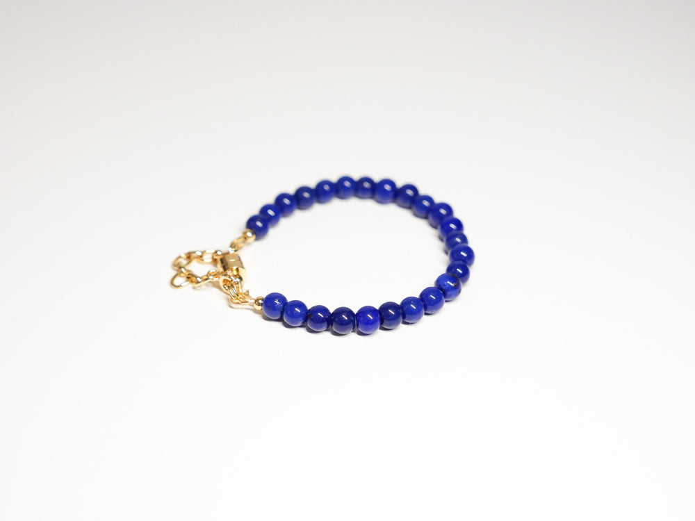 Navy Blue Bead Bracelet