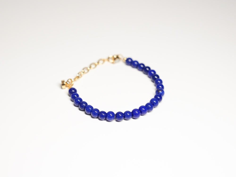 Navy Blue Bead Bracelet