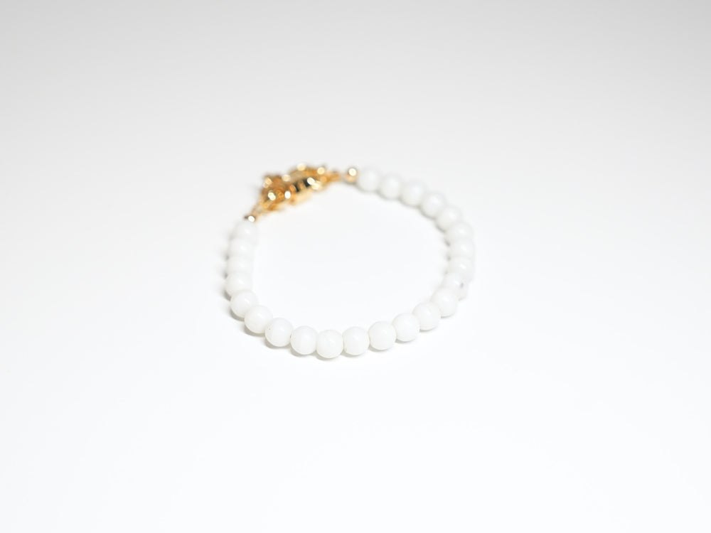 White Bead Bracelet