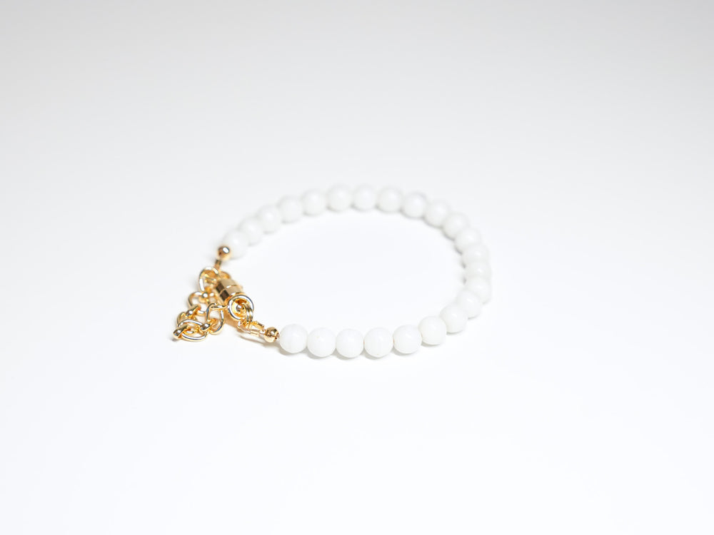 White Bead Bracelet