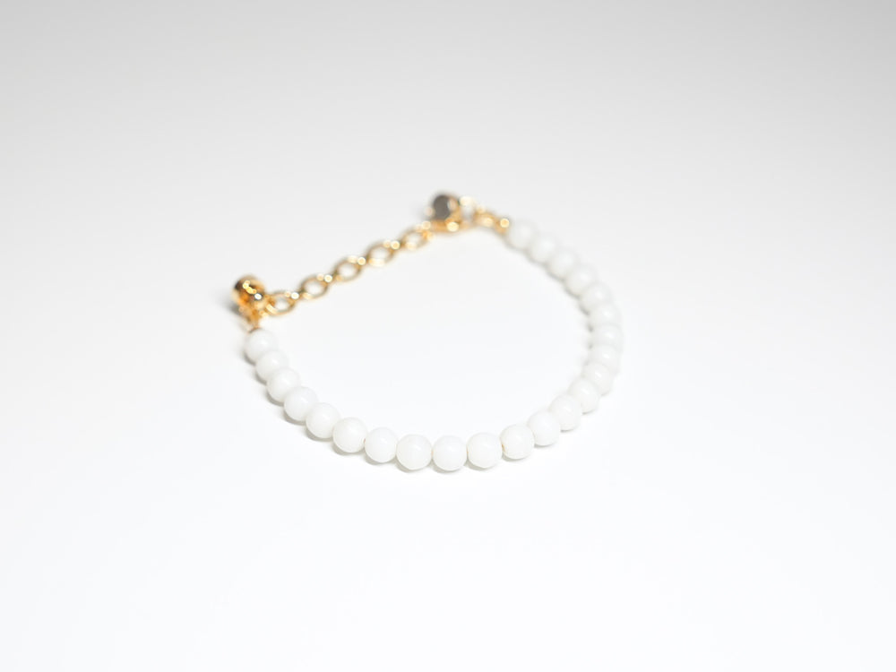 White Bead Bracelet