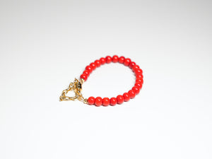 Poppy Red Bead Bracelet