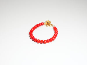 Poppy Red Bead Bracelet