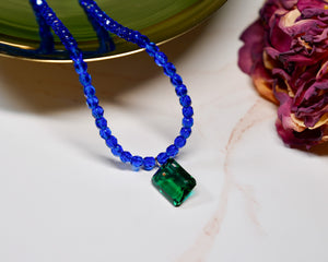 Capri Blue Czech Necklace