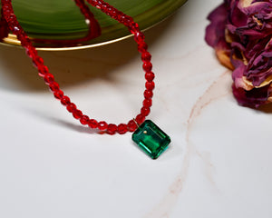 Siam Red Czech Necklace