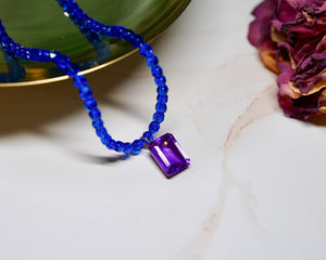 Capri Blue Czech Necklace