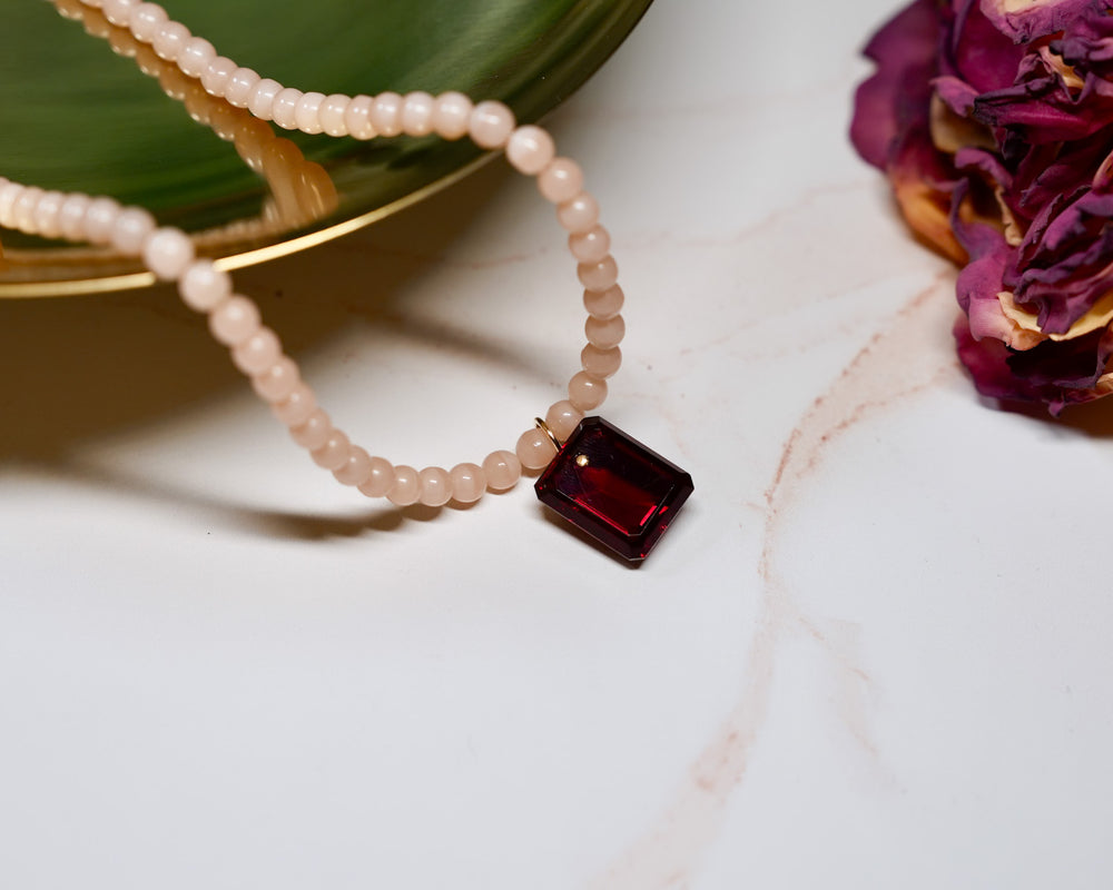 Baby Pink Bead Necklace