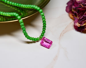 Kelly Green Bead Necklace