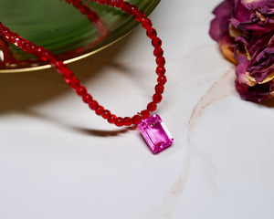 Siam Red Czech Necklace