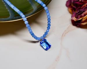 Baby Blue Bead Necklace