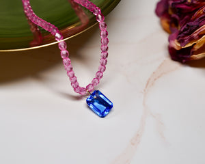 Pink Czech Necklace