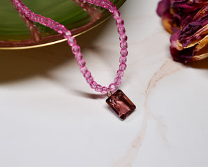 Pink Czech Necklace