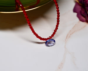 Siam Red Czech Thin Necklace