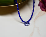 Cobalt Blue Czech Thin Necklace