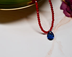 Siam Red Czech Thin Necklace