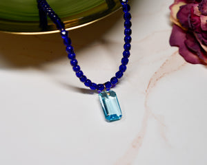 Cobalt Blue Czech Necklace