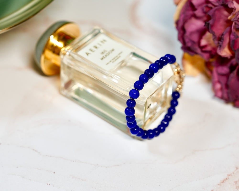 Navy Blue Bead Bracelet