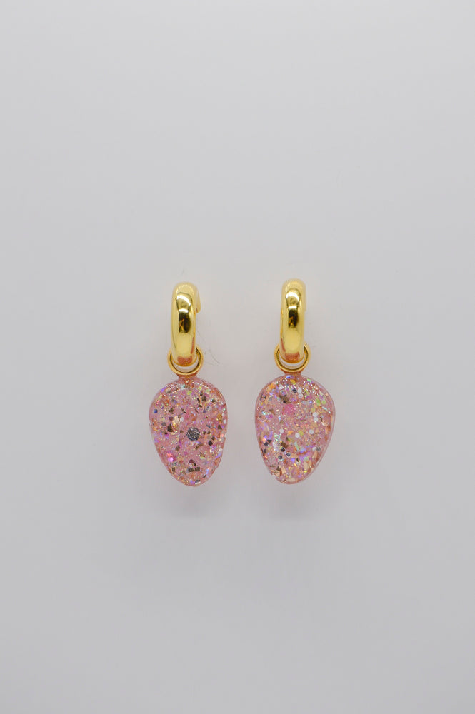 Emilia hoops in champagne pink