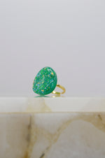 Ivy ring in sea foam green