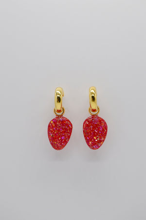 Emilia hoops in poppy red