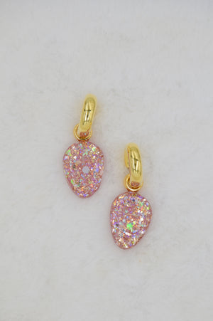 Emilia hoops in champagne pink