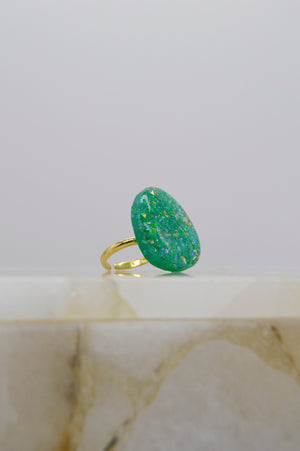 Ivy ring in sea foam green