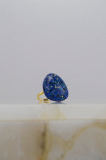 Ivy ring in midnight blue